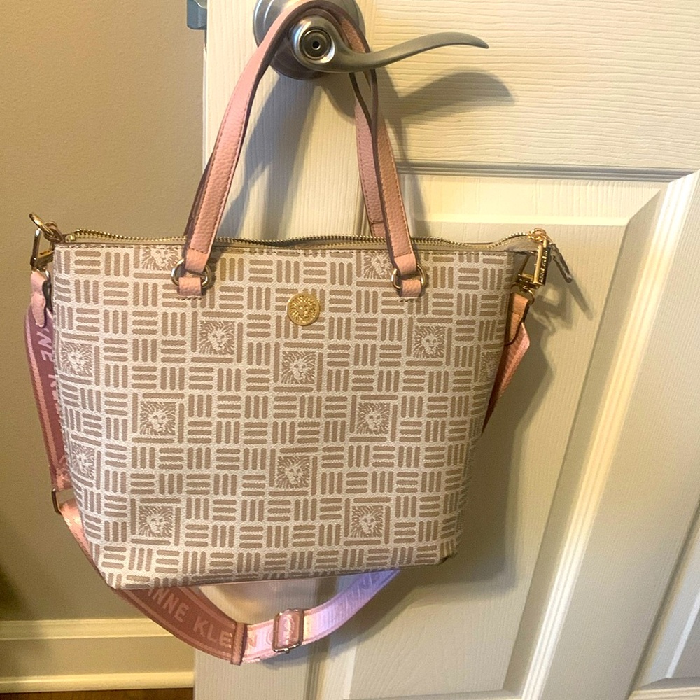 Pink and Tan Tote